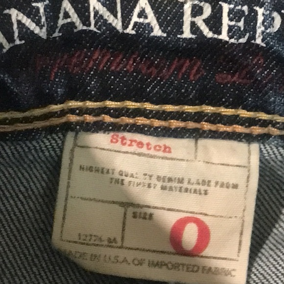 Banana Republic Denim Skirt Womens Size 0 Blue Jean Cactus Distressed Pencil - Picture 5 of 9